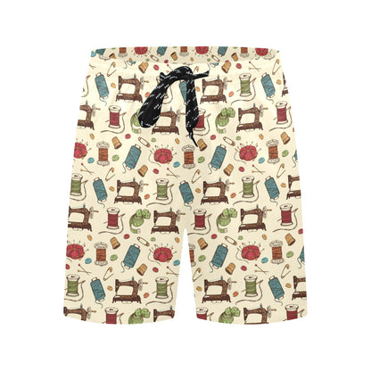 Sewing Equipment Print Design LKS303 Men's Swim Trunks Beach Shorts