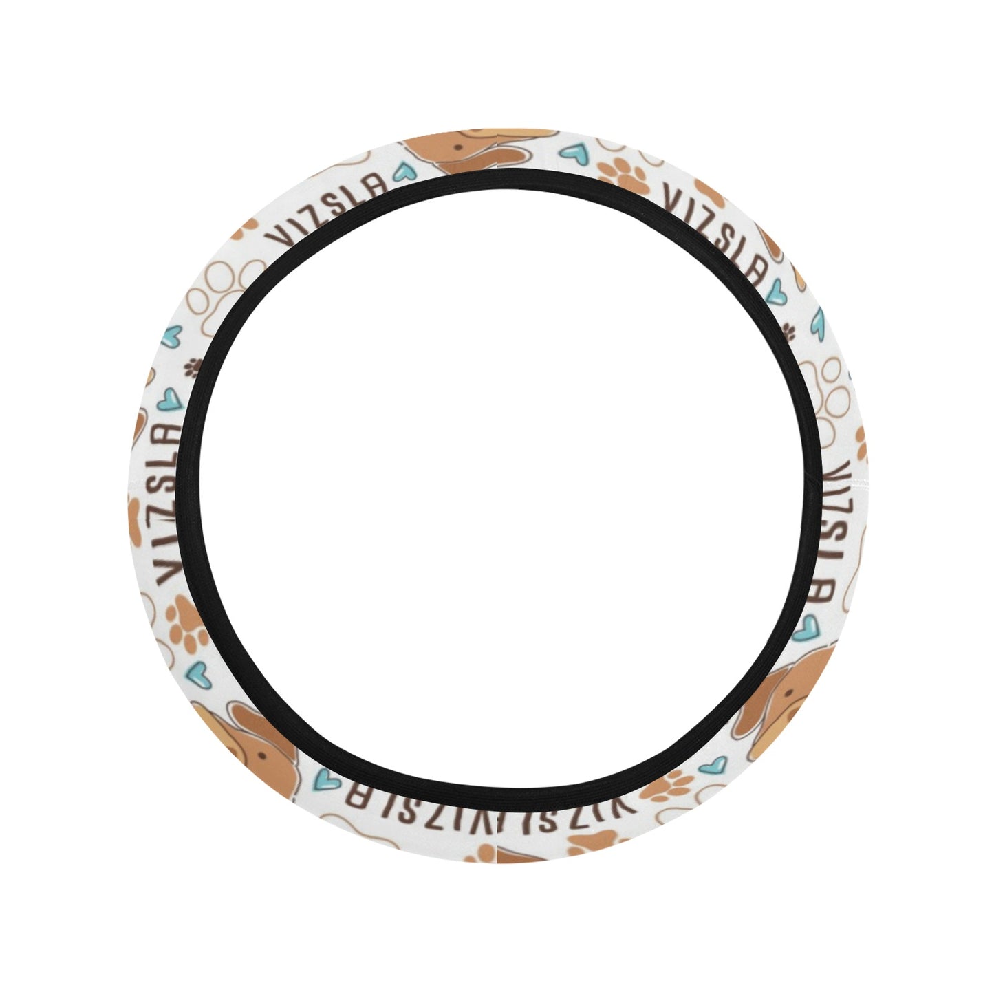 Vizslas Print Design LKS301 Steering Wheel Cover with Elastic Edge