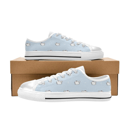 Samoyeds Print Design LKS302 Women's White Low Top Shoes