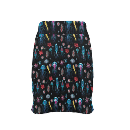 Jellyfish Underwater Print 17" Golf & Pickleball Skort with Pockets