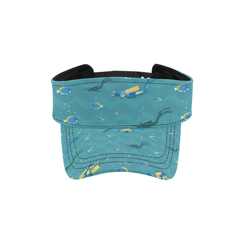 Scuba Driving Pattern Print Design LKS306 Unisex Sun Visor