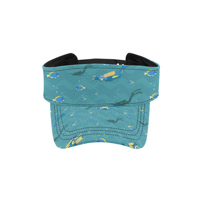 Scuba Driving Pattern Print Design LKS306 Unisex Sun Visor