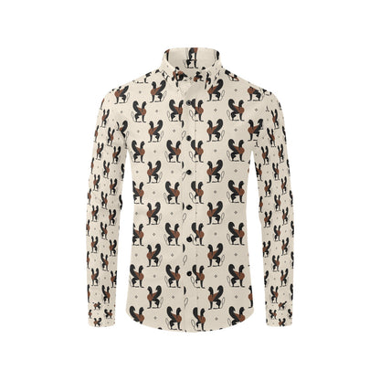 Ancient Greek Print Design LKS3010 Men's Long Sleeve Dress Shirt