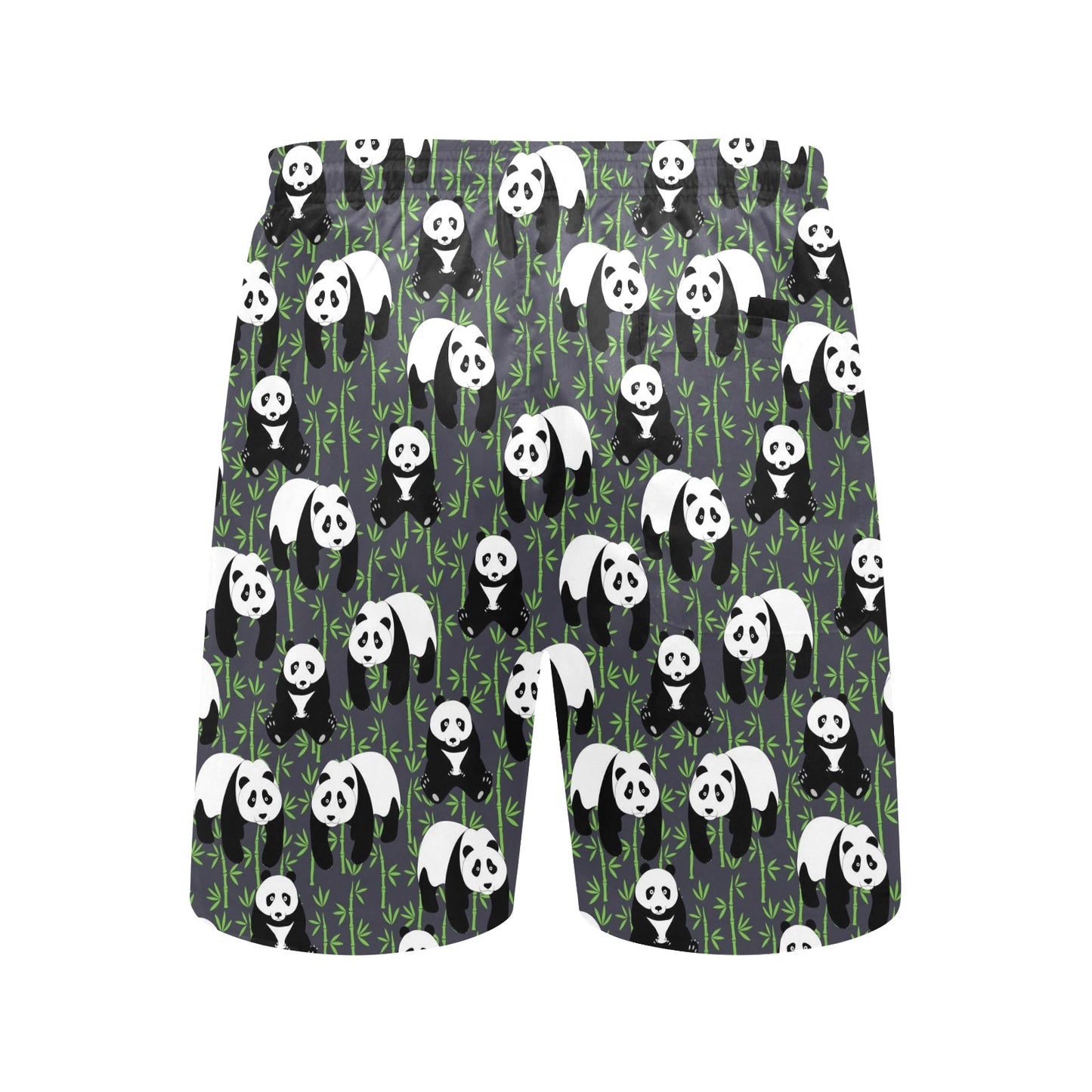 Panda Bear Bamboo Themed Print Men's Swim Trunks Beach Shorts