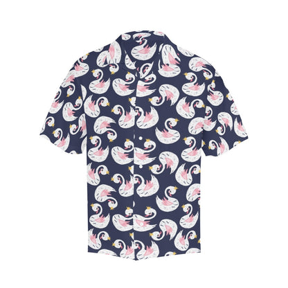 Swan Print Design LKS403 Men's Men's Hawaiian Shirt