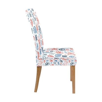 Seashell Print Design LKS307 Dining Chair Slipcover