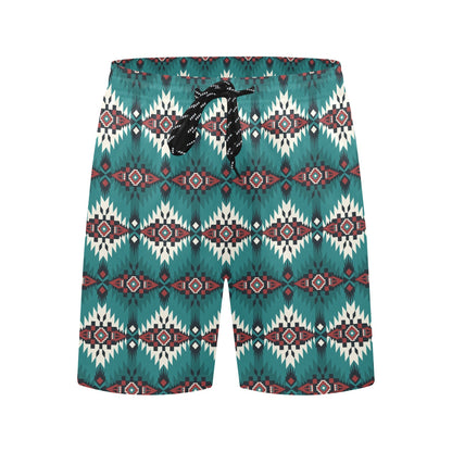 Southwest Pattern Print Design LKS308 Men's Swim Trunks Beach Shorts