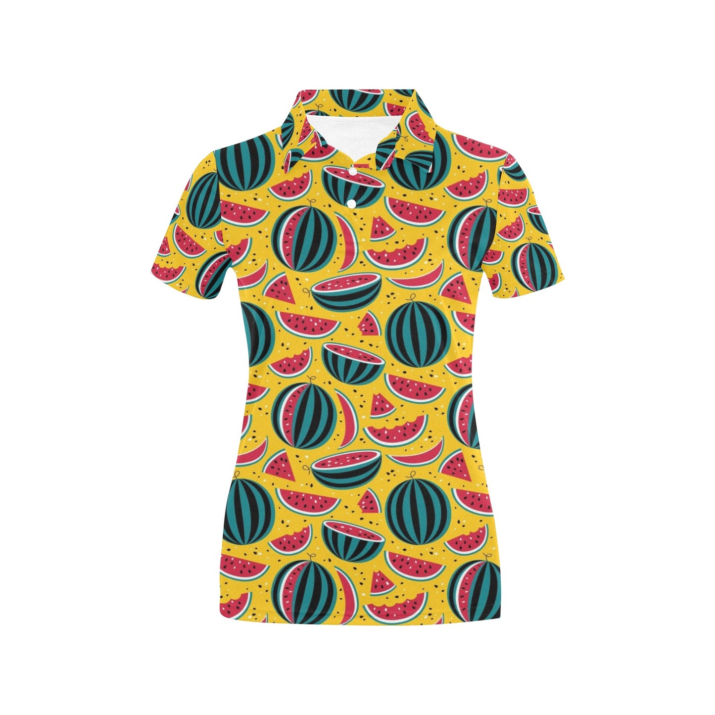 Watermelon Pattern Print Design WM02 Women's Polo Shirt