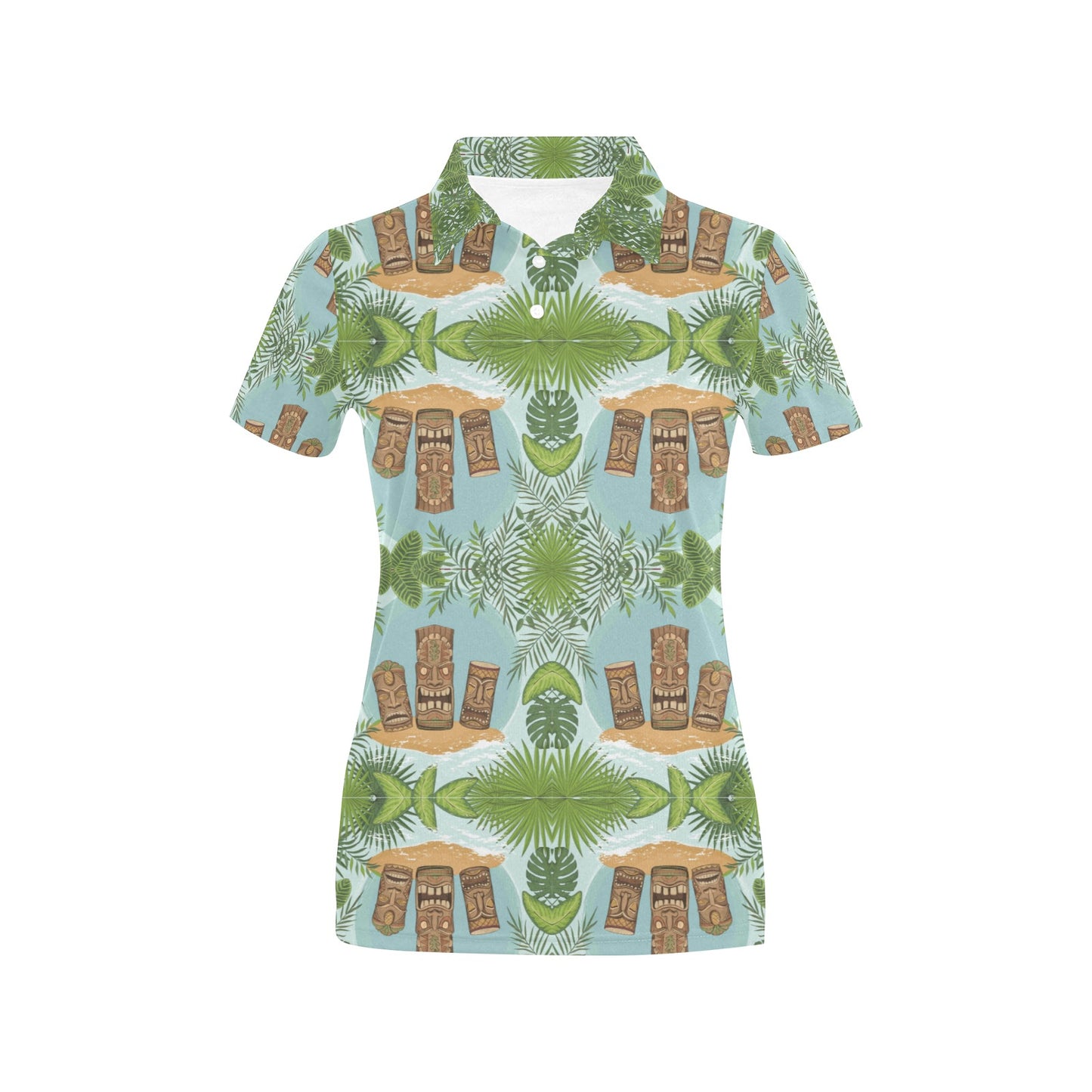 Tiki Wood Island Women's Polo Shirt