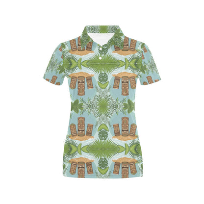 Tiki Wood Island Women's Polo Shirt