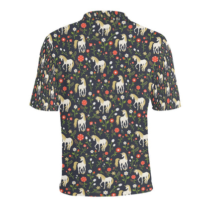 Unicorn Print Design LKS301 Men Polo Shirt