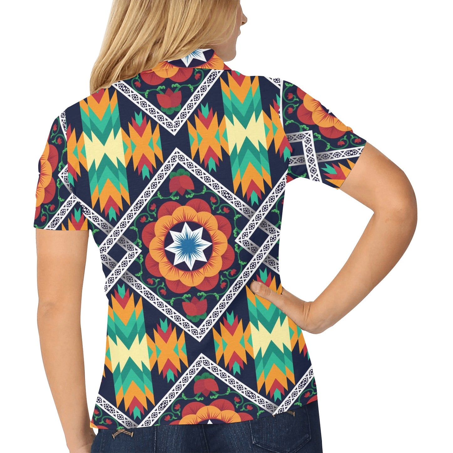 African Kente Women's Polo Shirt