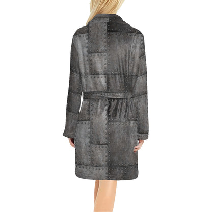 Armor Pattern Print Design 02 Women's Fleece Robe