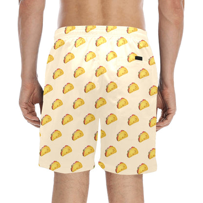Taco Print Design LKS302 Men's Swim Trunks Beach Shorts