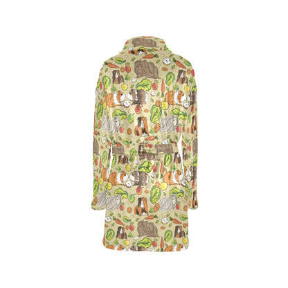 Guinea Pig Pattern Print Design 02 Women's Fleece Robe