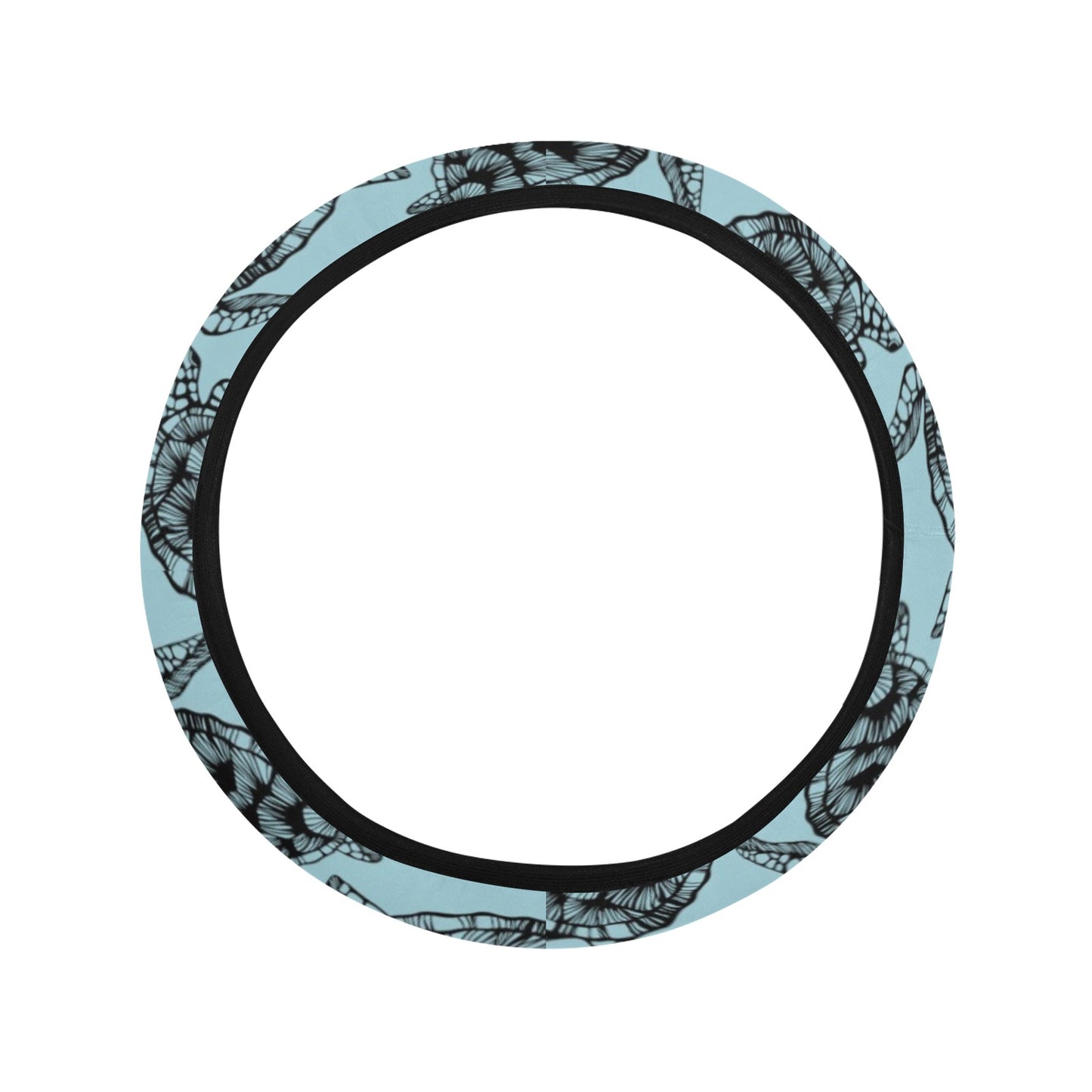 Sea Turtle Print Design LKS3010 Steering Wheel Cover with Elastic Edge