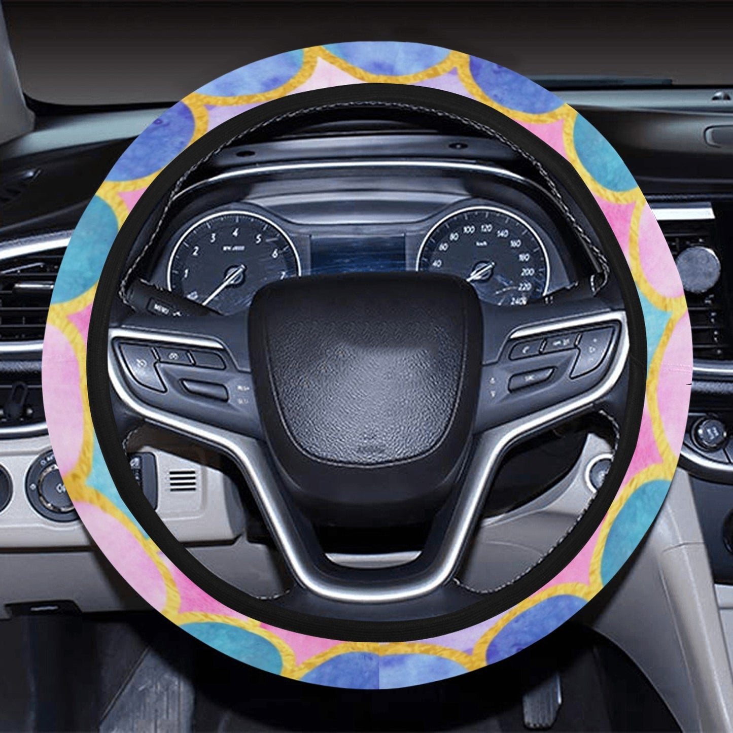 Scales Print Design LKS401 Steering Wheel Cover with Elastic Edge