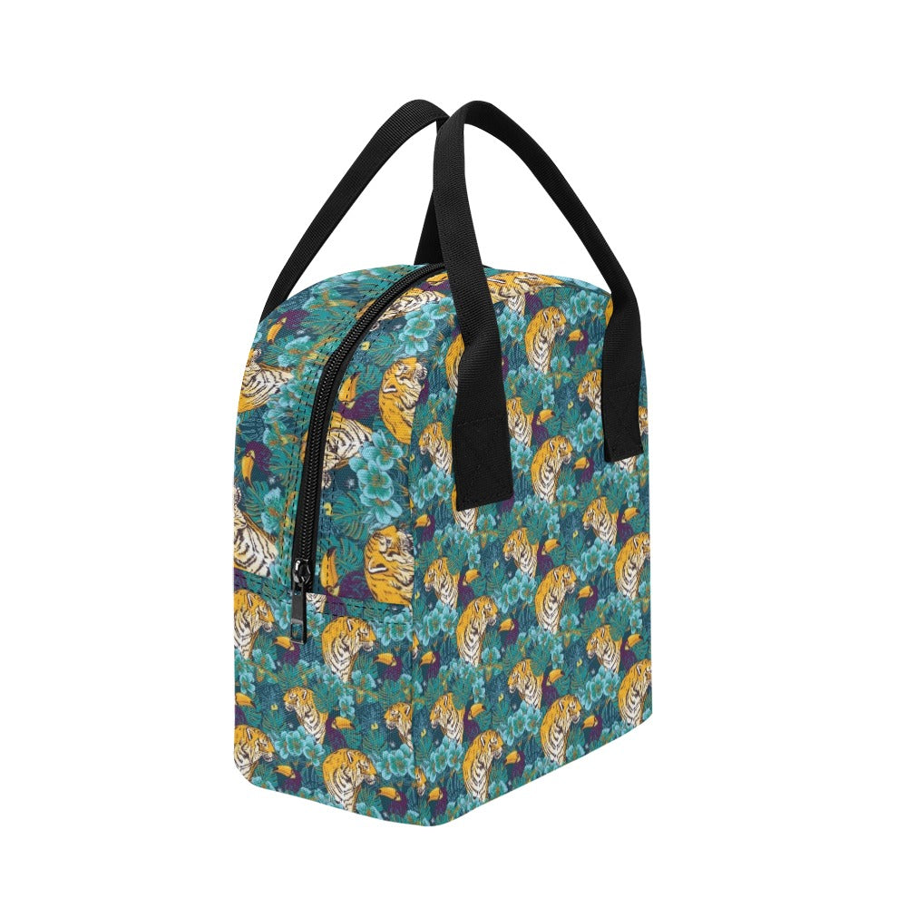 Tiger Tropical Print Design LKS301 Insulated Lunch Bag