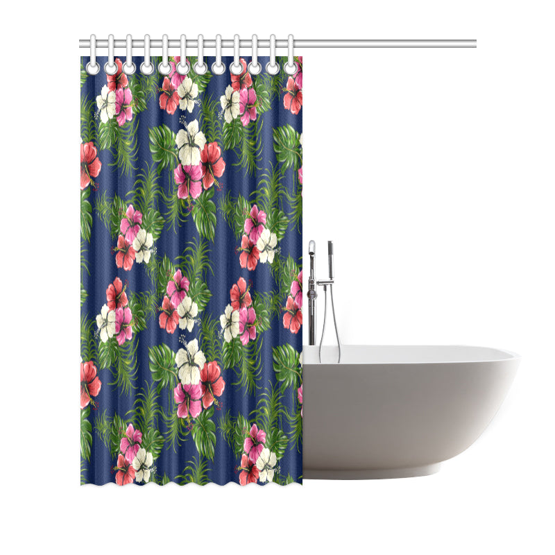 Hibiscus Pattern Print Design HB028 Shower Curtain