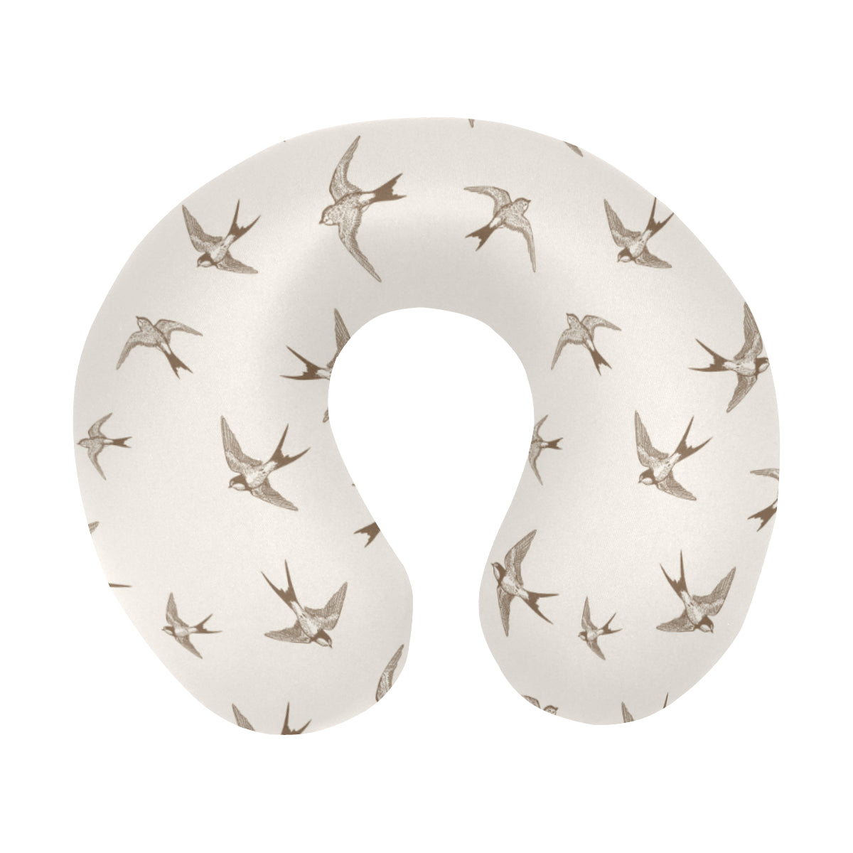 Swallow Bird Pattern Print Design 01 U-Shaped Travel Neck Pillow
