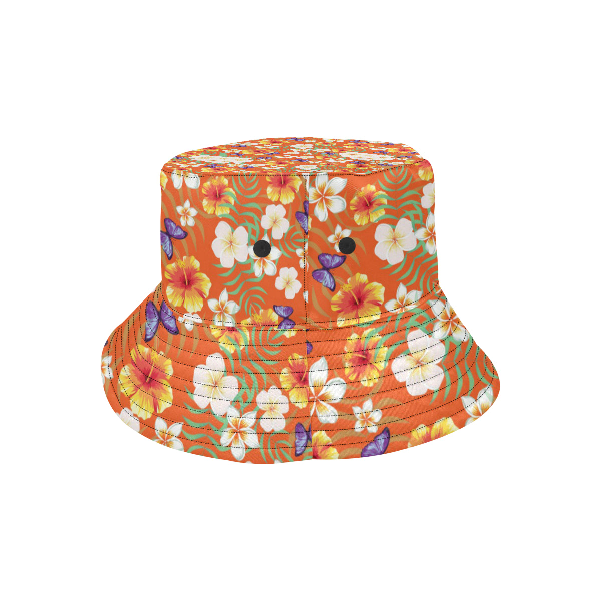 Tropical Flower Pattern Print Design TF027 Unisex Bucket Hat