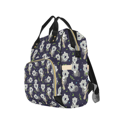 Koala Pattern Print Design 04 Diaper Bag Backpack