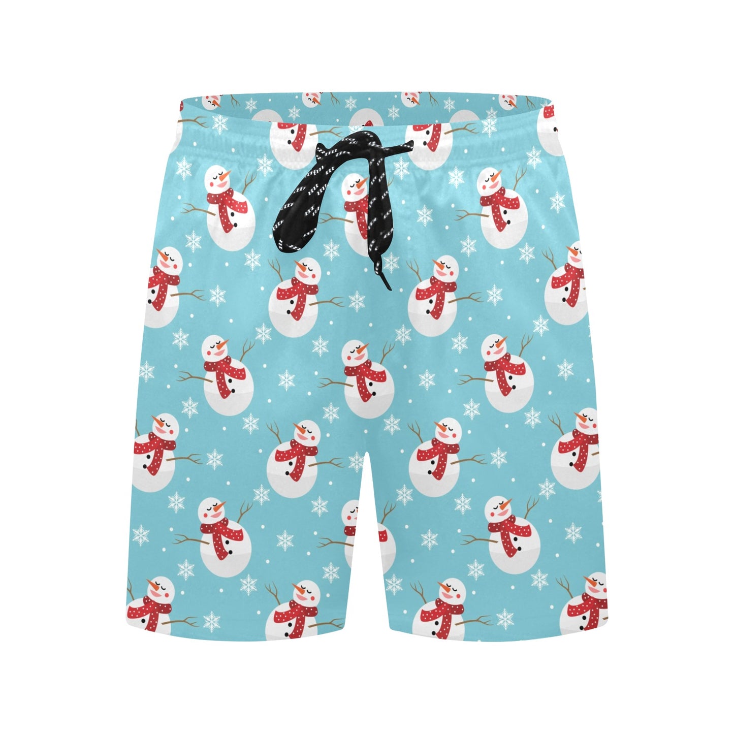 Snowman Print Design LKS304 Men's Swim Trunks Beach Shorts