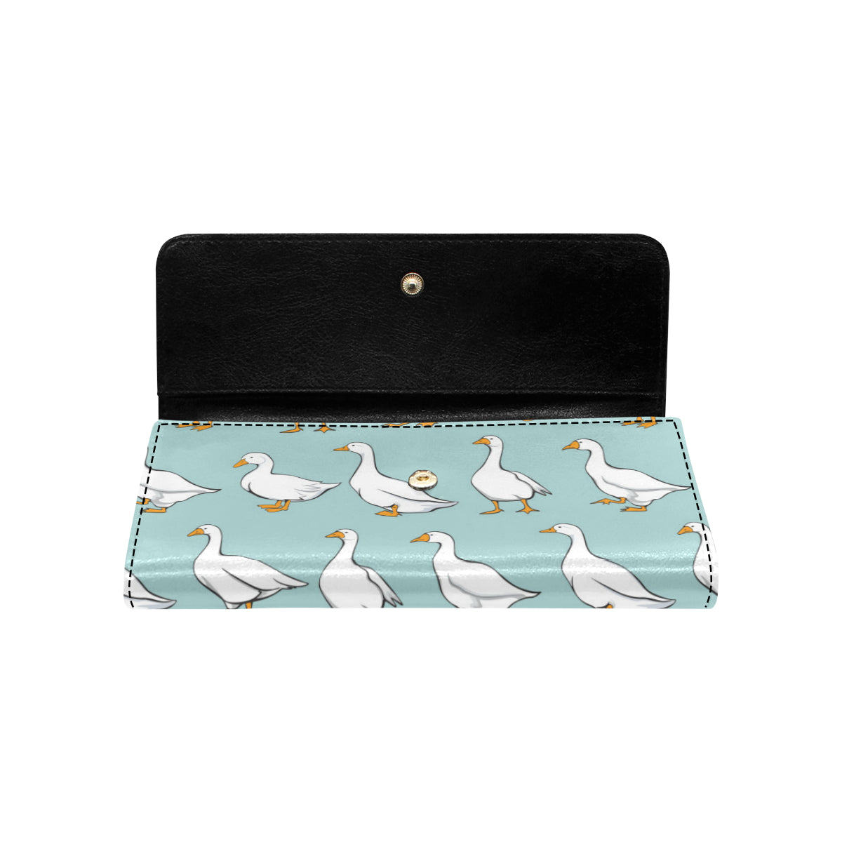 Goose Pattern Print Design 02 Women's Trifold Wallet