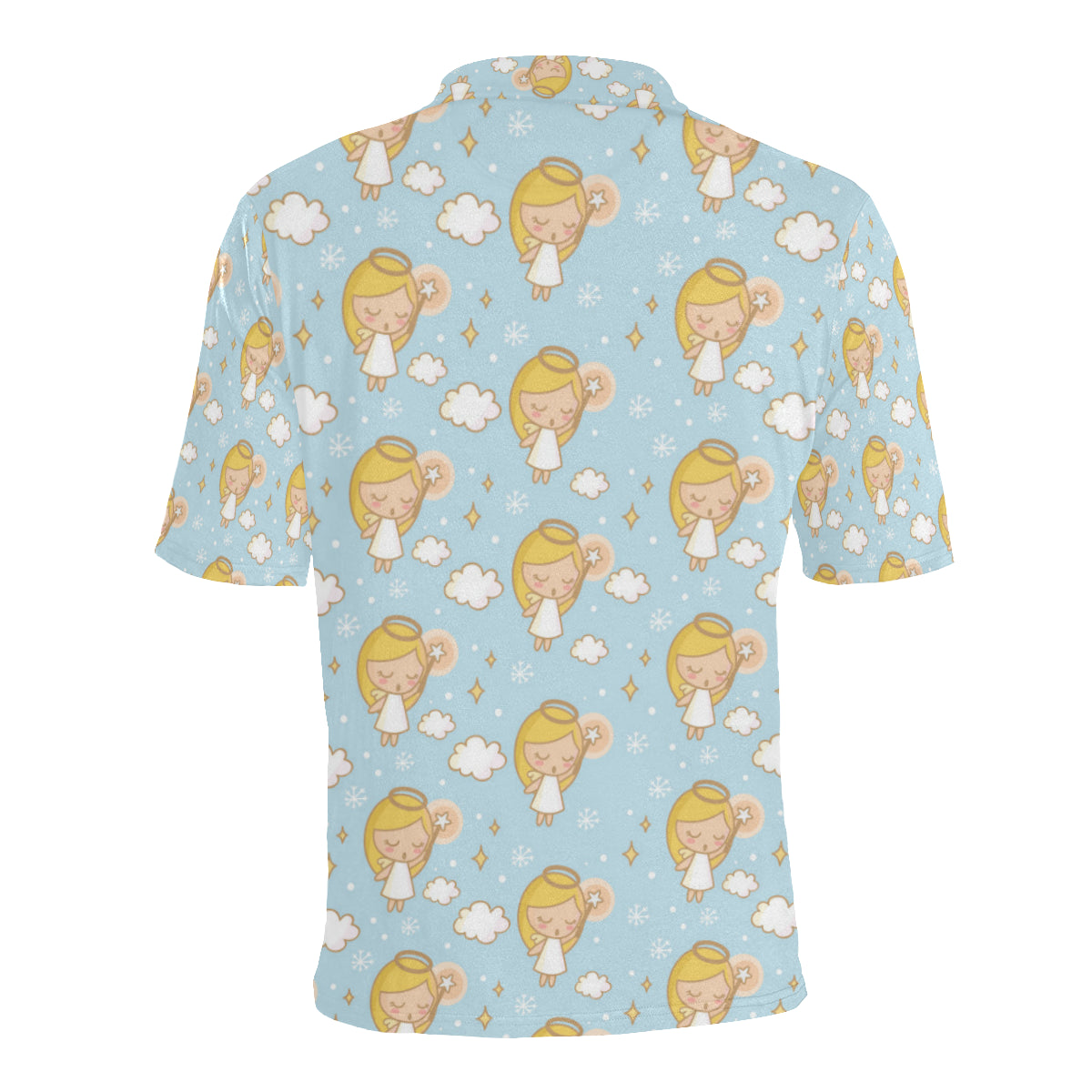 Angel Pattern Print Design 05 Men Polo Shirt