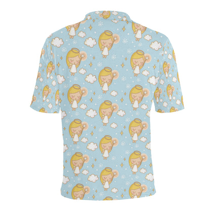 Angel Pattern Print Design 05 Men Polo Shirt