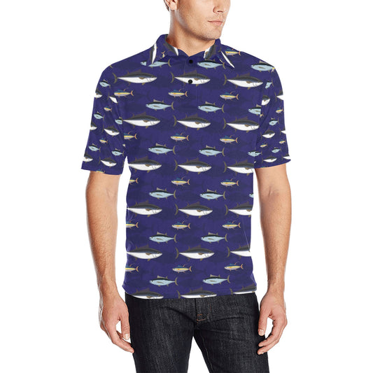Tuna Fish Print Design LKS304 Men Polo Shirt