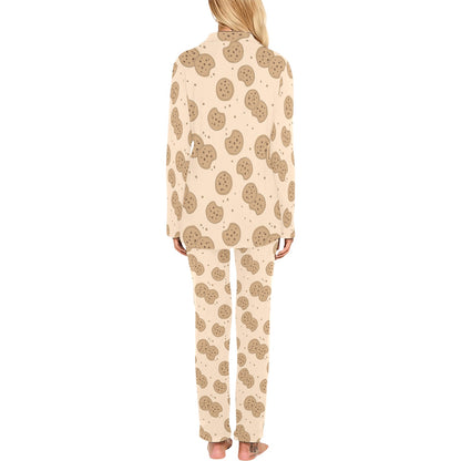 Biscuit Pattern Print Design 02 Women's Long Pajama Set