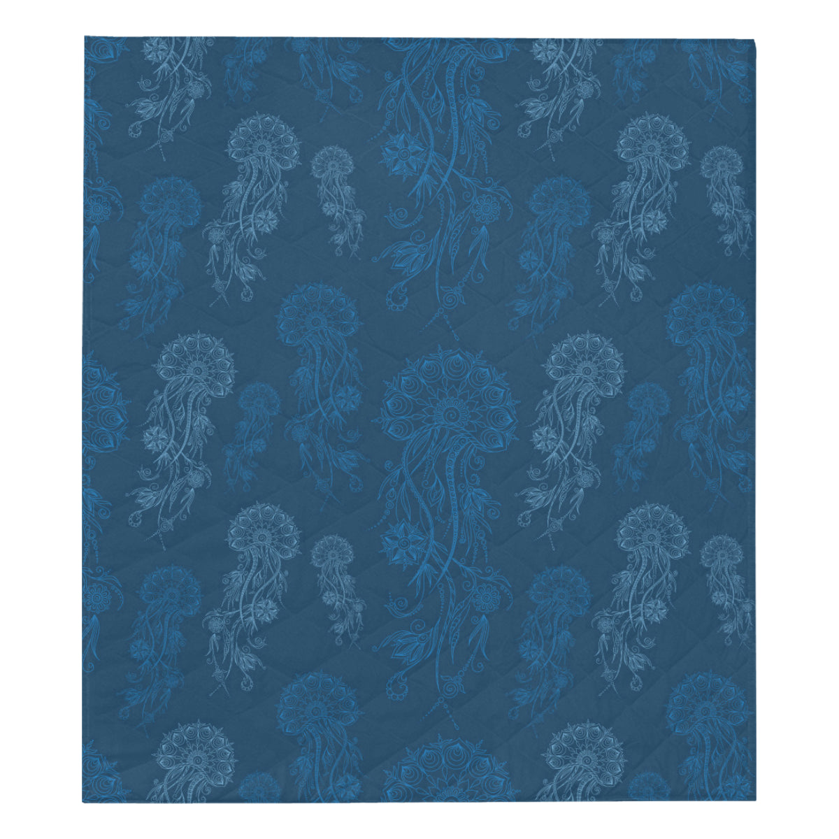 Jellyfish Pattern Print Design 01 Premium Quilt