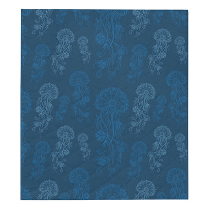 Jellyfish Pattern Print Design 01 Premium Quilt