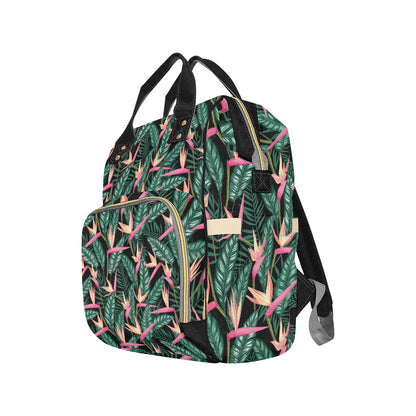 Bird Of Paradise Pattern Print Design BOP03 Diaper Bag Backpack