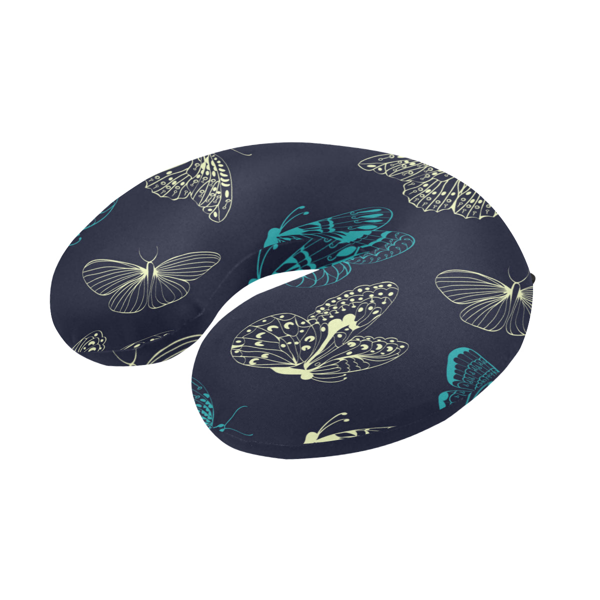 Monarch Butterfly Pattern Print Design 01 U-Shaped Travel Neck Pillow