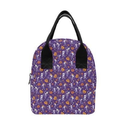 Skeleton Halloween Dance Print Design LKS304 Insulated Lunch Bag