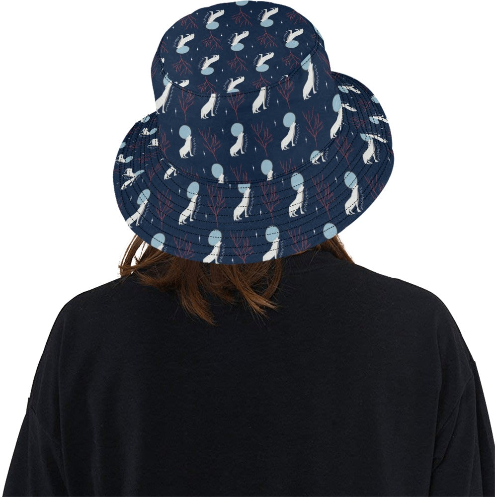 Wolf Moon Print Design LKS304 Unisex Bucket Hat