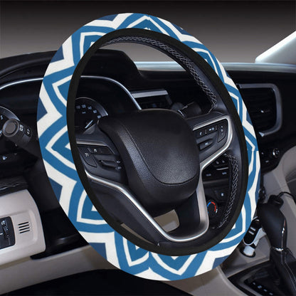 Chevron Print Design LKS403 Steering Wheel Cover with Elastic Edge