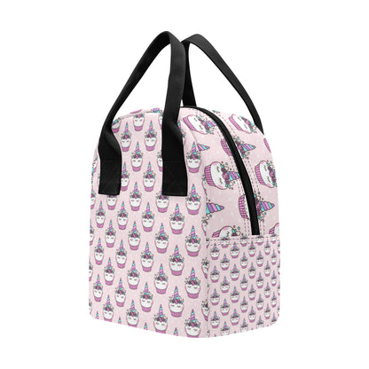 Cupcakes Unicorn Print Pattern Insulated Lunch Bag