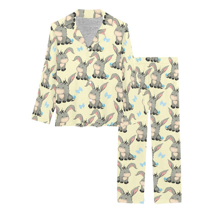Donkey Baby Pattern Print Design 02 Women's Long Pajama Set