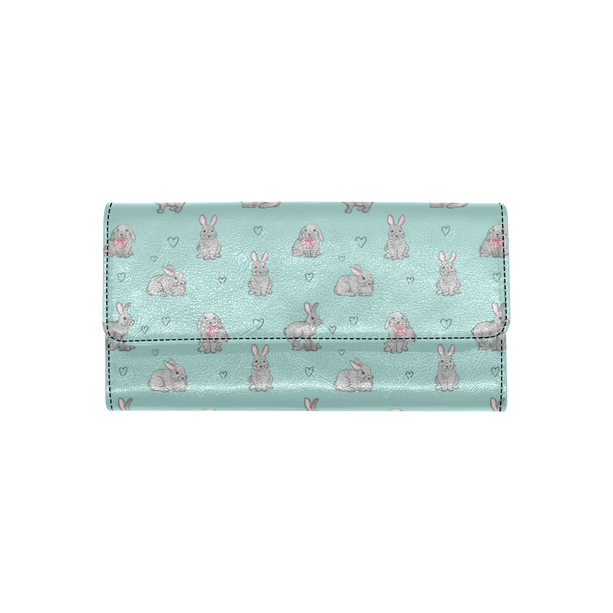 Bunny Pattern Print Design 02 Women's Trifold Wallet