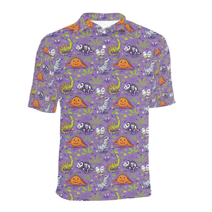 Zombie Dinosaur Print Design LKS302 Men Polo Shirt