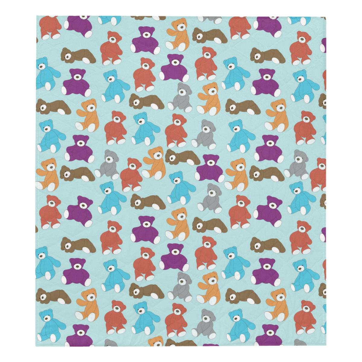 Bear Cute Pattern Print Design 03 Premium Quilt