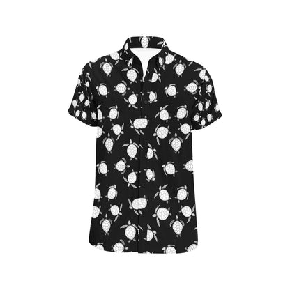 Sea Turtle Print Design LKS303 Men Short Sleeve Button Up Shirt