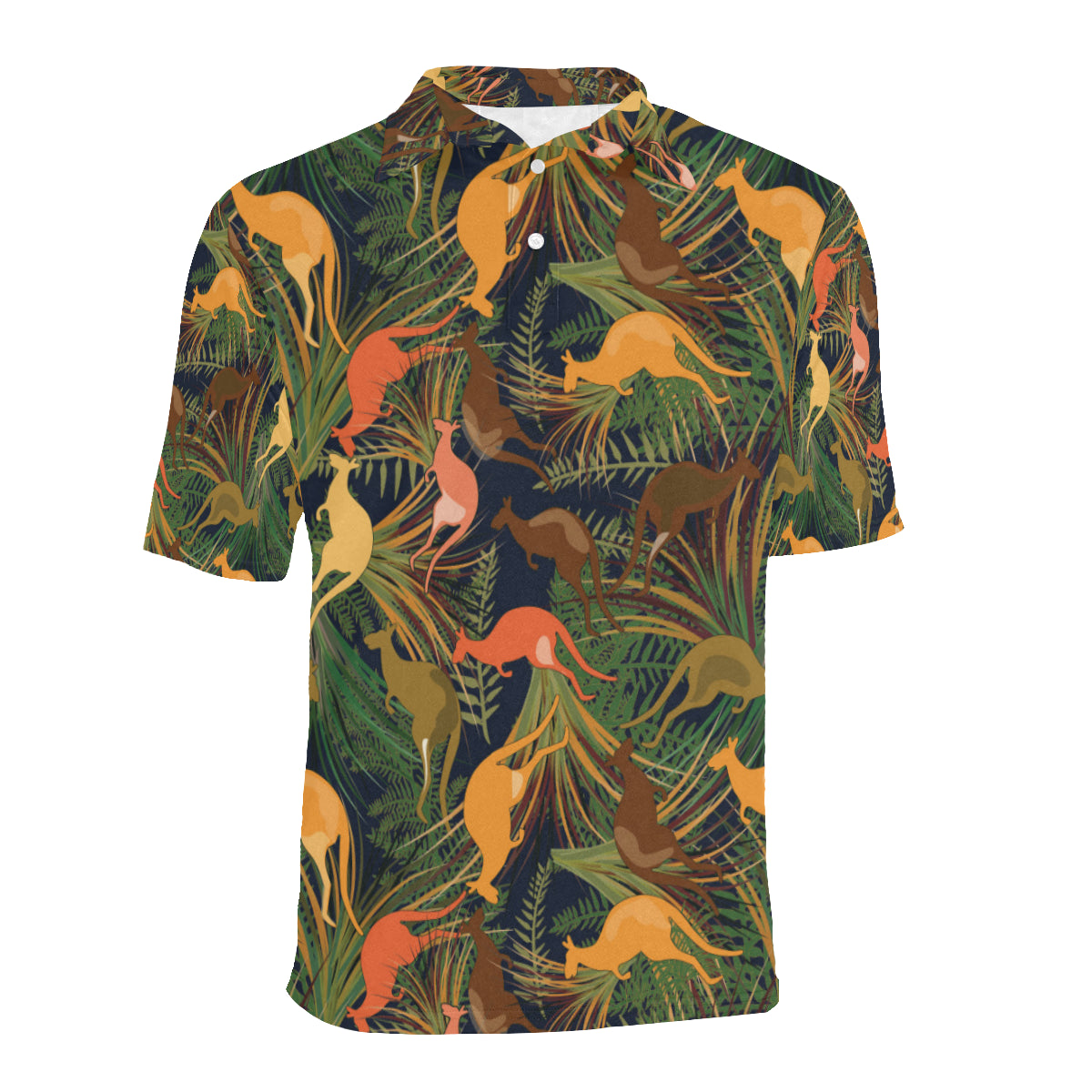 Kangaroos Pattern Print Design 07 Men Polo Shirt