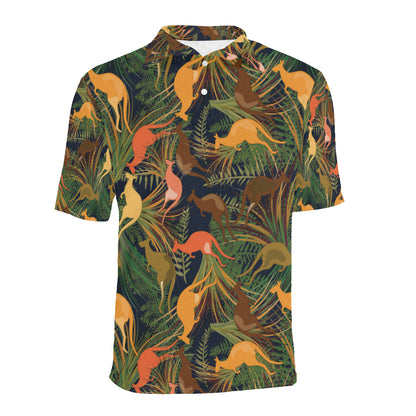 Kangaroos Pattern Print Design 07 Men Polo Shirt