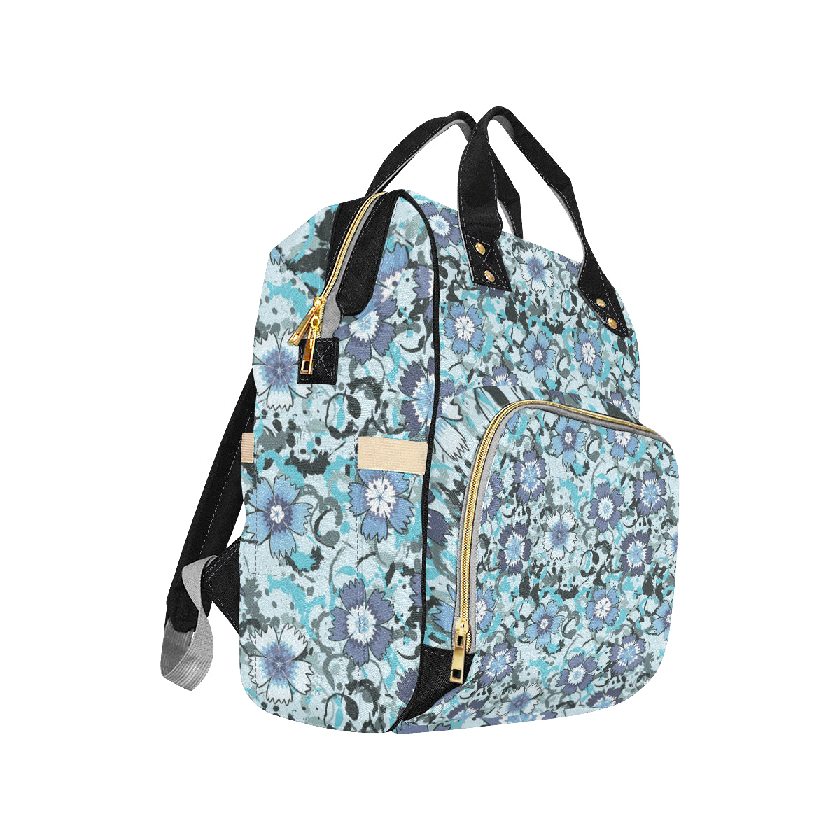 Carnations Pattern Print Design CN04 Diaper Bag Backpack