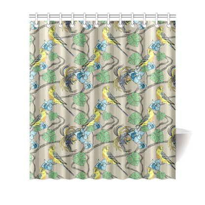 Parakeet Pattern Print Design A02 Shower Curtain