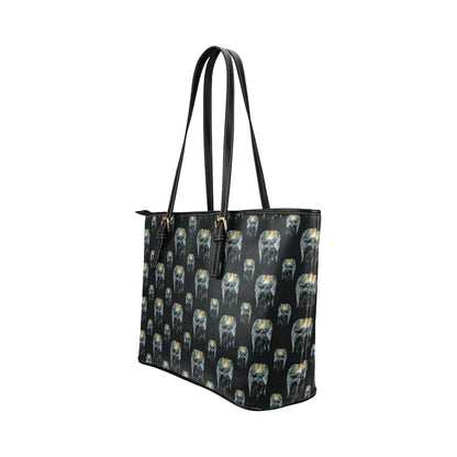 Angel with Wings Cute Design Print Leather Tote Bag
